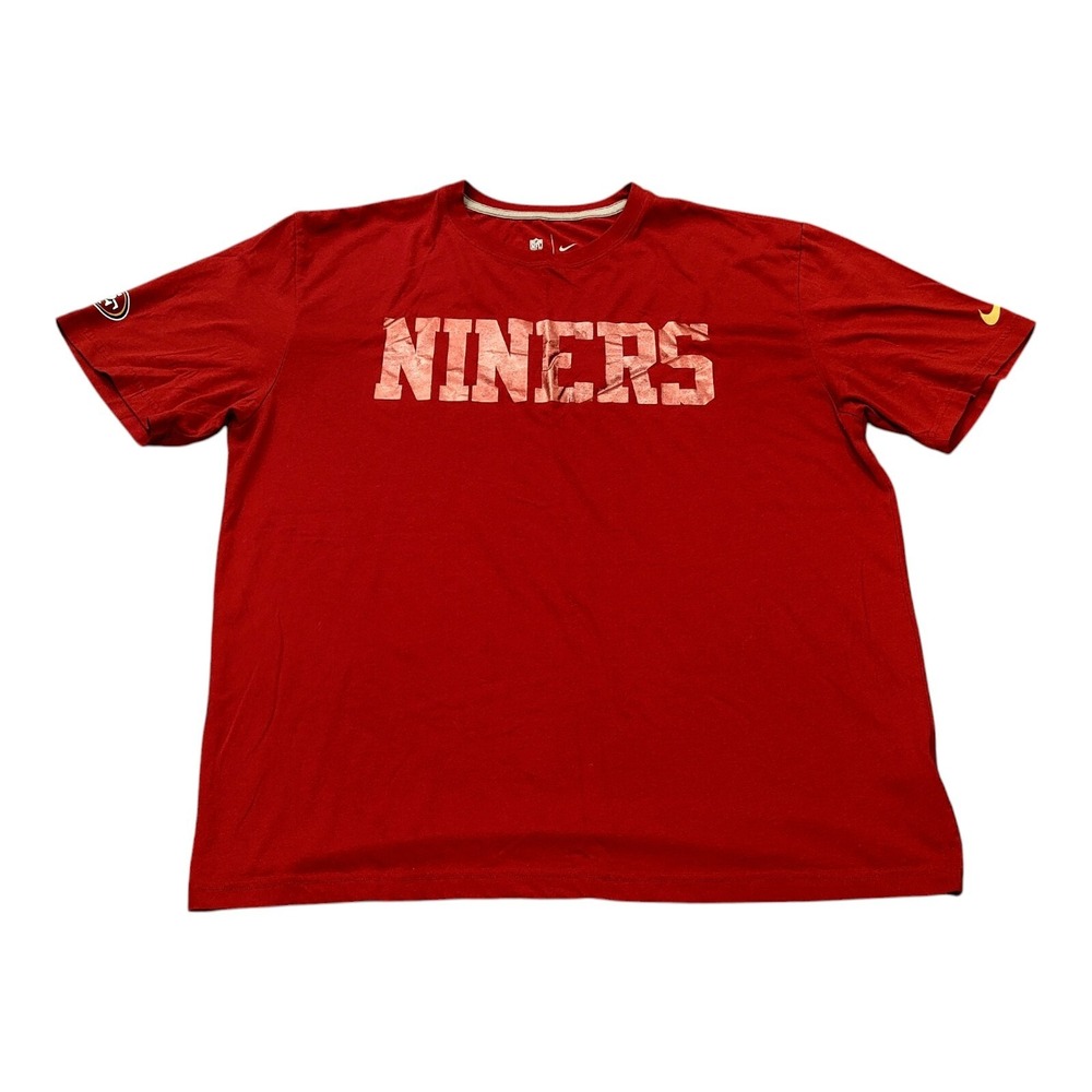 Nike San Francisco 49ers T Shirt Mens XL Red NFL Niners Dri-FIT Football